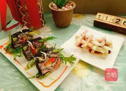 This sushi is a bit square and this yam is a bit blue.Illustration 7