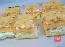 Cream Pineapple Sandwich Floss Cake Recipe Illustration 17