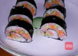 Illustration of how to make sushi 5