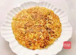 Fat reduction meal~Illustration of how to make egg cabbage pancake 7