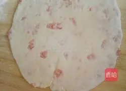 Illustration of how to make ham pancakes 3