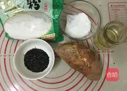 Illustration of how to make sweet potato glutinous rice cakes 1