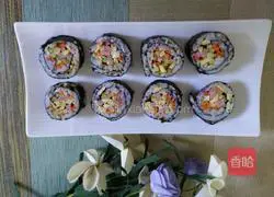 Illustration of how to make sushi 22