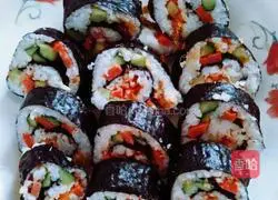 Illustration of homemade sushi 7