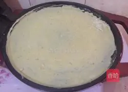 Illustration of how to make cornmeal pancakes and fruits 4