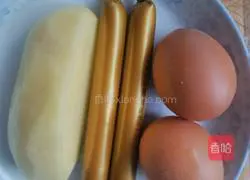 Illustration of how to make ham and egg pancakes 1