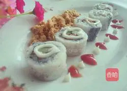 Illustration of how to make inner roll sushi 15