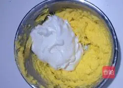 Cream Illustration of how to make pound cake 8