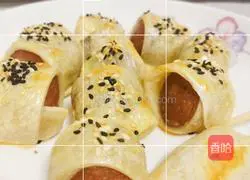 Illustration of how to make hand-caught meat sausage cake 10