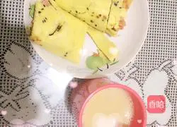 Illustration of how to make ham and egg pancakes 9