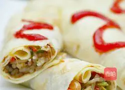 Illustration of how to make egg burritos 1