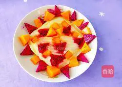 Illustration of how to make dragon fruit and mango pancakes 14