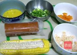 Illustration of how to make sushi fried rice rolls 1