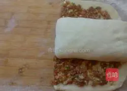 Illustration of how to make green onion thousand-layer meatloaf 11