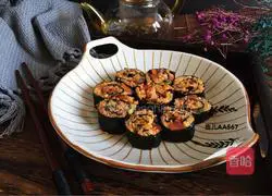 Illustration of how to make caviar mixed rice 18