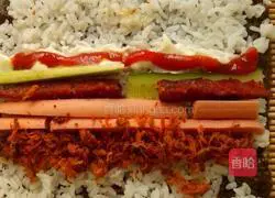 Illustration of how to make sushi 4