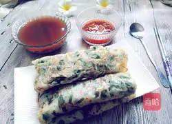 Illustration of how to make garlic sauce purslane cake 21