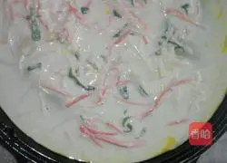 Illustration of how to make three-color vegetable cakes 3