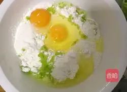 Illustration of how to make vegetable egg pancake 1