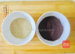 Recipe for making bean paste and sesame pumpkin cake (electric baking pan version) 9