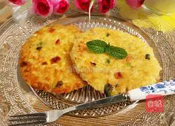 Illustration of how to make rice and egg pancakes 9