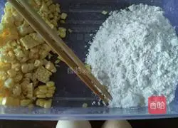 Corn Illustration of how to make pancakes 1