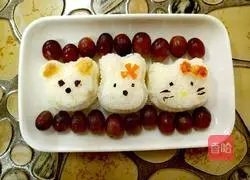 Illustration of how to make sushi rice balls 5