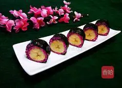 Red Dragon Fruit Banana Sushi Recipe Illustration 15