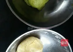 Illustration of how to make matcha original checkerboard shortbread 1