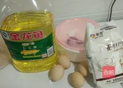 Illustration of how to make latte art sponge cake 1