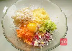 Illustration of how to make breakfast vegetable pancakes 3