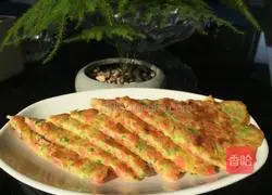 Illustration of how to make ham and egg pancakes 19