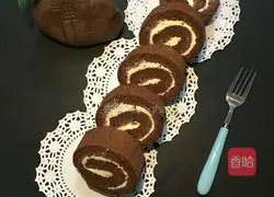 Illustration of how to make cream cake roll 9