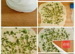 Illustration of how to make scallion pancake 6