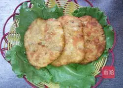 Illustration of how to make sesame and scallion pancakes 12