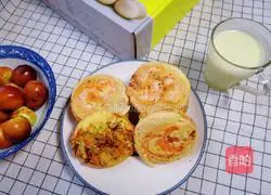 Illustration of how to make shrimp and vegetable egg pancakes 12