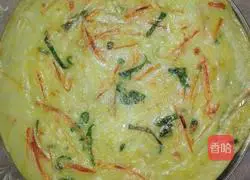 Illustration of how to make three-color vegetable cakes 4