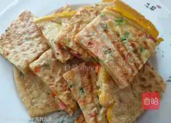 Illustration of how to make carrot, chive and egg pancake 7