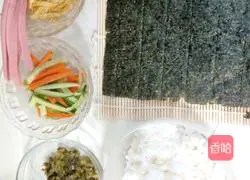 Illustration of how to make nutritious five-color sushi 7