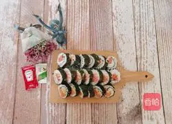 Family version of simple sushi recipe illustration 7