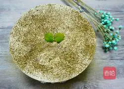 Illustration of making matcha cheese jelly cake 13