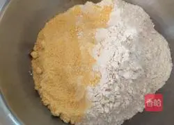 Illustration of how to make cornmeal pancakes 1