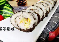 Illustration of how to make egg yolk sushi 12