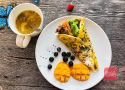 Illustration of how to make pancakes and fruits 15