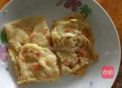 Illustration of how to make carrot and egg pancakes 8