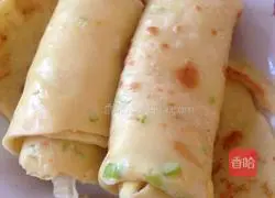 Illustration of how to make green onion pancake 6