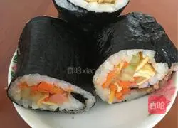 Illustration of how to make sushi 14