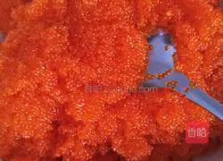 Illustration of how to make fish roe sushi 1