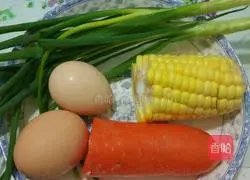 Corn Carrot Egg Pancake Recipe Illustration 1