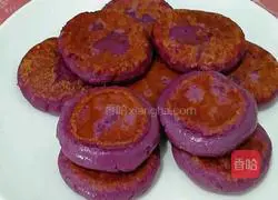 Purple potato bean paste cake recipe 9